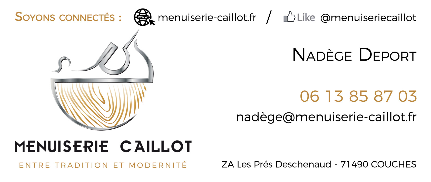 Contact assistante Menuiserie Caillot